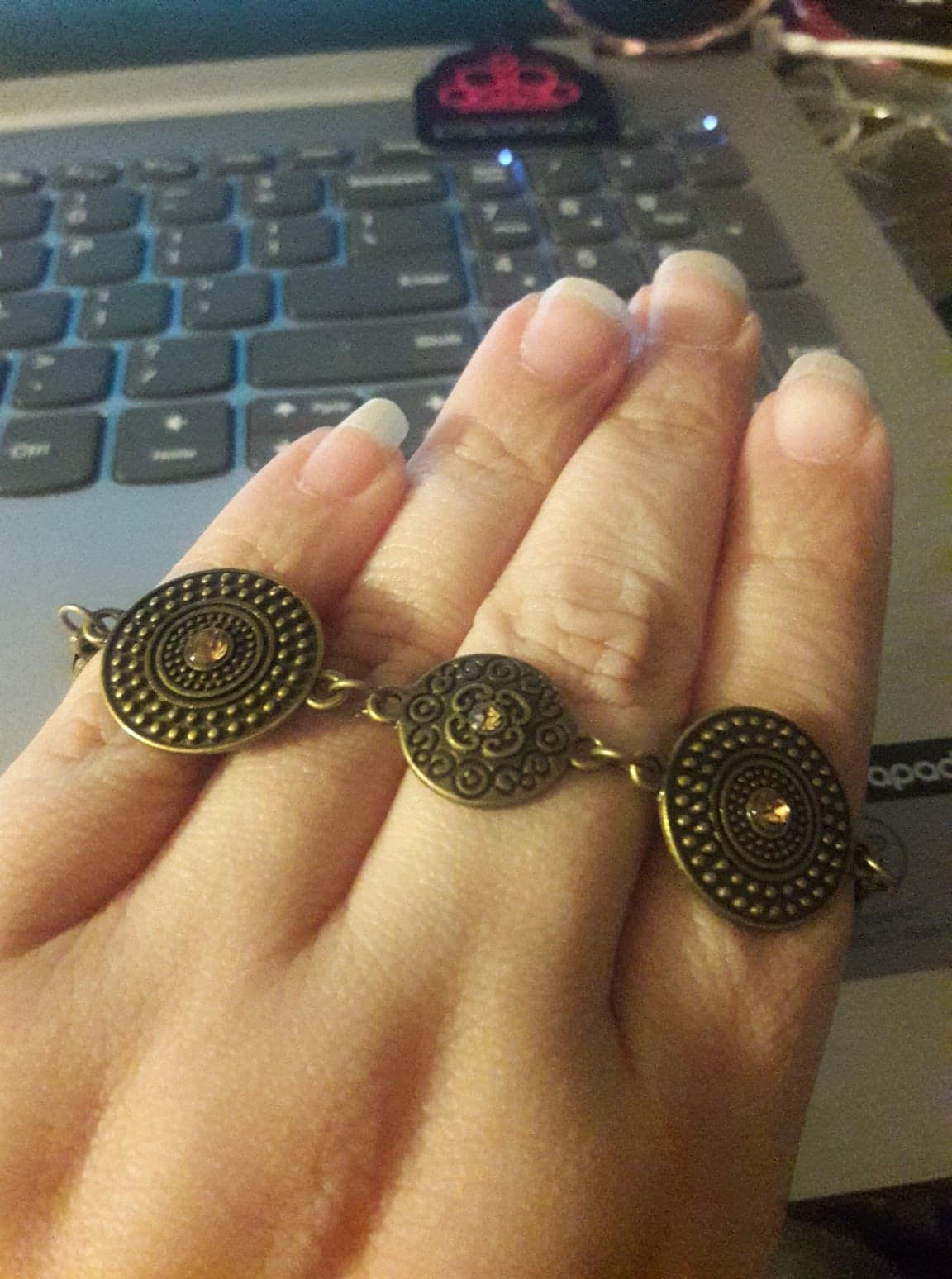 brass necklace and bracelet - Bling Sisters Boutique with The Dilley Girls