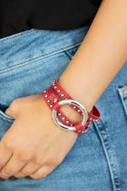 Studded Statement-Maker Red
