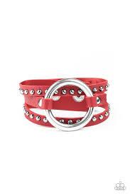 Studded Statement-Maker Red