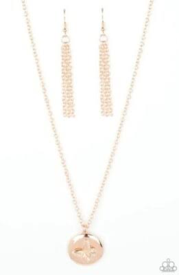 Monarch Meadow - Rose Gold Necklace