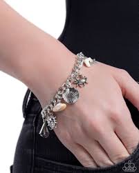 Sleek Sailing - White Bracelet