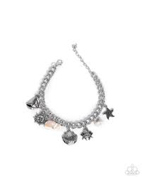 Sleek Sailing - White Bracelet